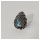 SZ 8 LABARODORITE RING