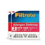 2PK 20X20X1 MERV 11 PLEATED AIR FILTERS