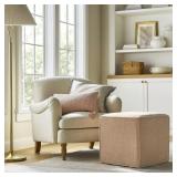 THRESHOLD PINK CUBE OTTOMAN