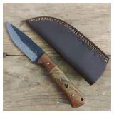 DAMASCUS STEEL FIXED BLADE KNIFE