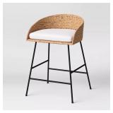 30" WICKER COUNTER HEIGHT BARSTOOL