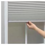 35X64 GREY CORDLESS PLEATED SHADE