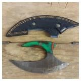 DAMASCUS STEEL ULU KNIFE