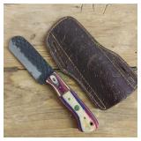 DAMASCUS STEEL FIXED BLADE KNIFE