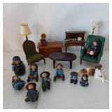 VINTAGE DOLL FURNITURE & FIGURES
