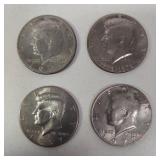 4 KENNEDY HALF DOLLARS