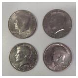 4 KENNEDY HALF DOLLARS