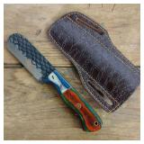 DAMASCUS STEEL FIXED BLADE KNIFE