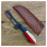 DAMASCUS STEEL FIXED BLADE KNIFE