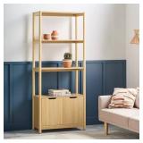 72" MODERN WOOD SHELF BOOKCASE