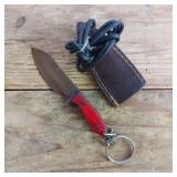 DAMASCUS STEEL KEYCHAIN KNIFE