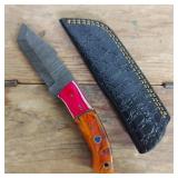 DAMASCUS STEEL FIXED BLADE KNIFE