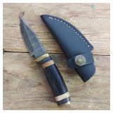 DAMASCUS STEEL FIXED BLADE KNIFE