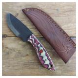DAMASCUS STEEL FIXED BLADE KNIFE
