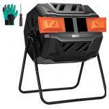 43 GAL OUTDOOR TUMBLING COMPOST BIN