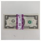 $50 UNCIRCULATED 2 DOLLAR BILLS