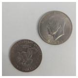 2 - EISENHOWER US DOLLAR COINS