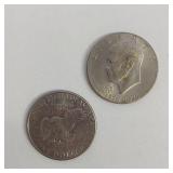 2 - EISENHOWER US DOLLAR COINS