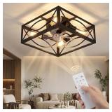 16" LIGHTED CAGED CEILING FAN
