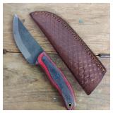 DAMASCUS STEEL FIXED BLADE KNIFE