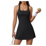 LRG BLK WOMENS SPANDEX TENNIS DRESS