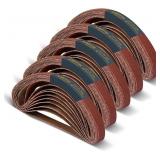 50PK 1/2" X 18" SANDING BELT ASSORTMENT