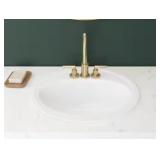 19" ROUND DROP-IN BATHROOM SINK