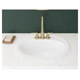 19" ROUND DROP-IN BATHROOM SINK