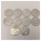 10 SUNOCO ANTIQUE CAR SERIES TOKENS
