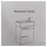18" SM VANITY & SINK