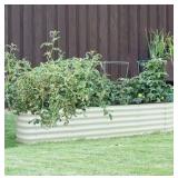 96"X24"X17" GALVANIZED STEEL RAISED GARDEN BED
