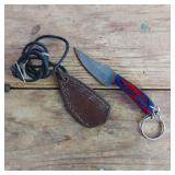 DAMASCUS STEEL KEYCHAIN KNIFE