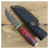 DAMASCUS STEEL FIXED BLADE KNIFE