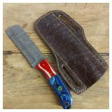 DAMASCUS STEEL FIXED BLADE KNIFE