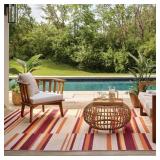 7X10 STRIPED OUTDOOR AREA RUG