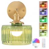 BATTERY OPERATED GLASS WALL SCONCE
