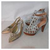 2 PAIRS SZ 9 WOMENS HEELS NEW