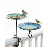 2-IN-1 DECK MOUNT BIRD BATH