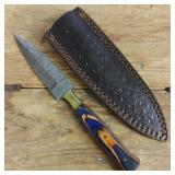 DAMASCUS STEEL BOOT KNIFE