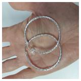 STERLING SILVER HOOP EARRINGS