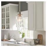 1-LIGHT TEXTURED GLASS MINI PENDANT LIGHT
