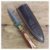 DAMASCUS STEEL BOOT KNIFE