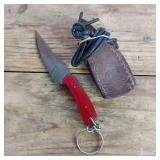 DAMASCUS STEEL KEYCHAIN KNIFE