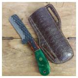 DAMASCUS STEEL FIXED BLADE KNIFE