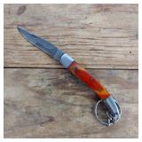 DAMASCUS STEEL POCKET KNIFE