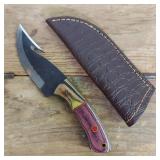 DAMASCUS STEEL FIXED BLADE KNIFE