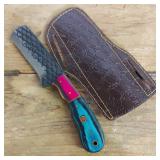 DAMASCUS STEEL FIXED BLADE KNIFE