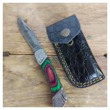 DAMASCUS STEEL POCKET KNIFE
