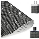 9.4 X 7.9 BLACK RHINESTONE SHEET