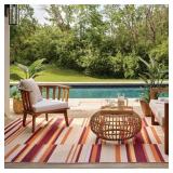 7X10 STRIPED OUTDOOR AREA RUG